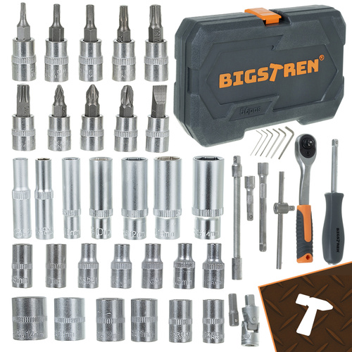 Bigstren 26845 56-Piece Tool Kit with 1/4-Inch Drive Socket Set in Case (2)