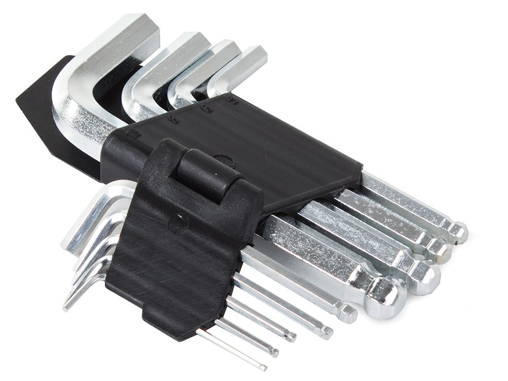 Ball End Hex Key Set 9 Piece Metric Allen Wrench Tool Kit 1.5-10mm (0)