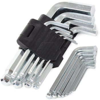 Ball End Hex Key Set 9 Piece Metric Allen Wrench Tool Kit 1.5-10mm