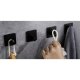 Ruhhy Self-Adhesive Towel Hooks, No-Drill Set of 4, Black 25037