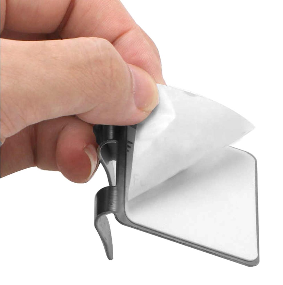 Razor Holder Wall Hanger with Two Hooks, Silver (2)