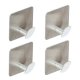Ex-Display Self-Adhesive Wall Hooks, Stainless Steel Set of 4, Silver