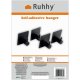 Ruhhy Self-Adhesive Towel Hooks, No-Drill Set of 4, Black 25037