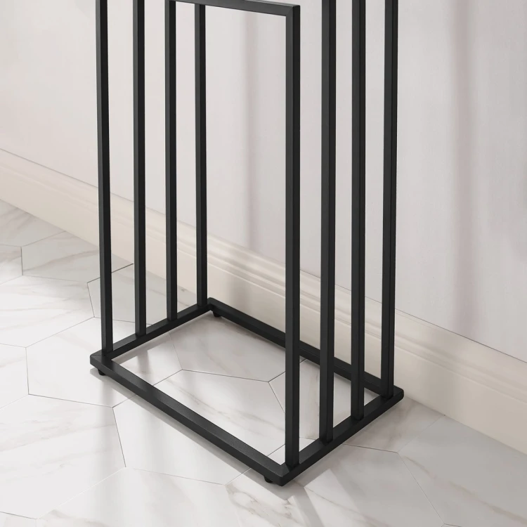 Freestanding Towel Rack with 4 Tiers, Black (2)