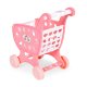 Kids Shopping Cart with 18 Piece Toy Food Grocery Playset for Toddlers, Pink