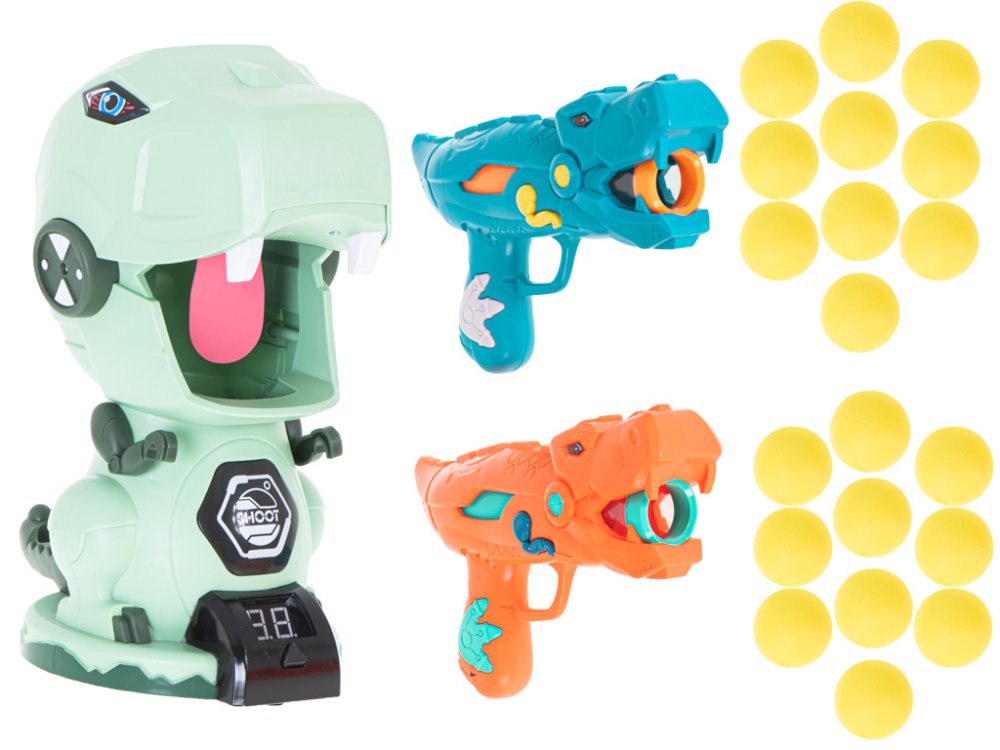 Kids Game Target Shooting Dinosaurs 2 Guns + 20 Balls (2)
