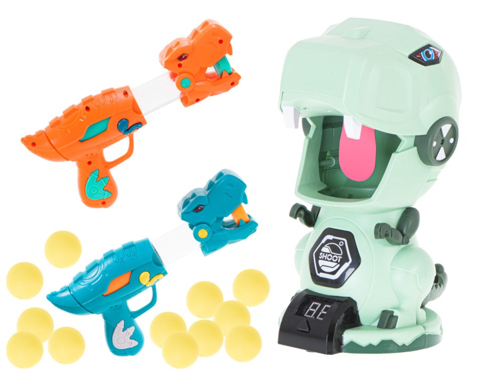 Kids Game Target Shooting Dinosaurs 2 Guns + 20 Balls (1)