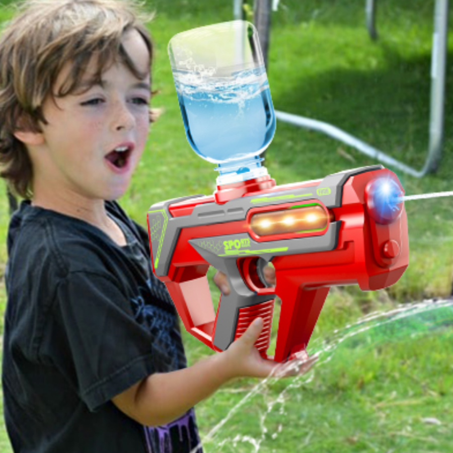 Water Gun Electric Automatic 2W1 Battery Red (2)