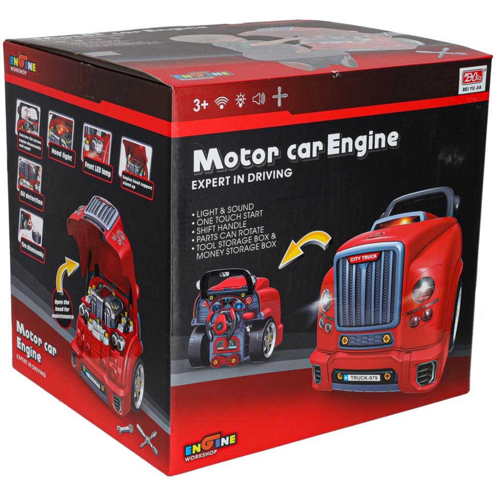 Take-Apart Truck Toy with Buildable Engine, Kids Mechanic Tool Set (2)