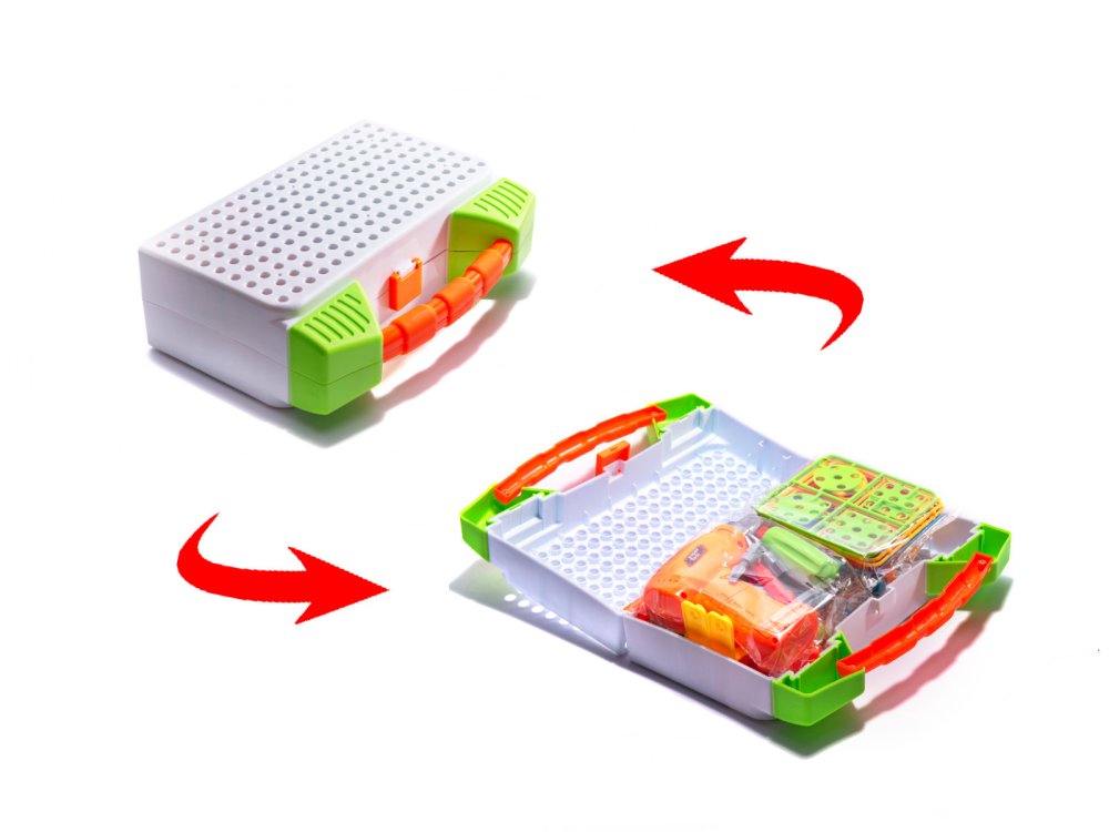 Kids Educational Constructor Building Blocks Pins Screws + Screwdriver, 181 pcs. (6)