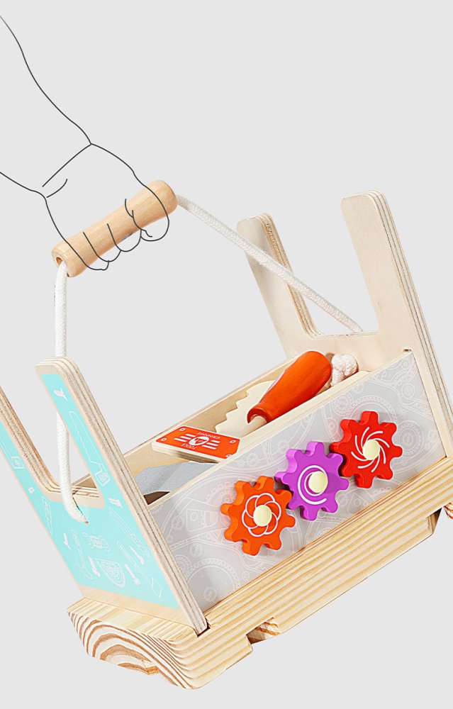Wooden Workshop for Kids Play Tools DIY Set (5)