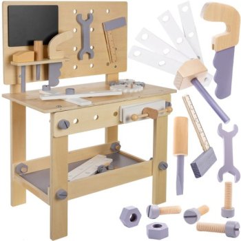 Kruzzel Wooden Workbench for Kids with Tools 24820