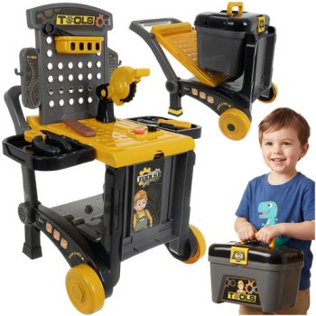 Kids Tool Bench 3-in-1 Workshop Playset with 59 Toy Tools for Toddlers 26631