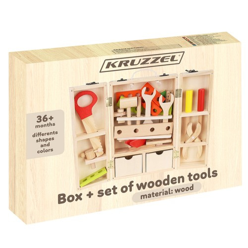 Wooden Tool Box Set for Kids with Accessories 22697 (0)