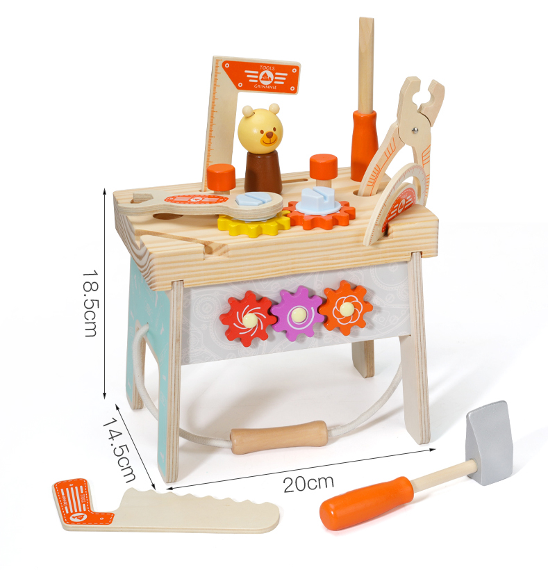 Wooden Workshop for Kids Play Tools DIY Set (1)