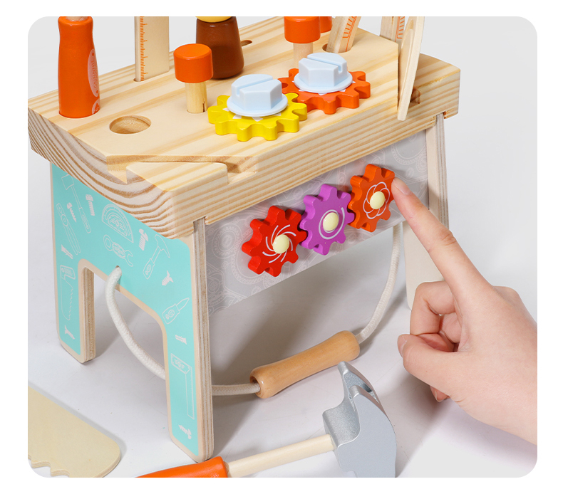 Wooden Workshop for Kids Play Tools DIY Set (2)