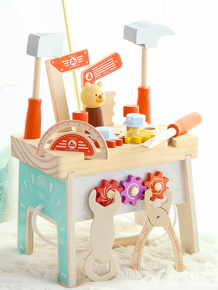 Wooden Workshop for Kids Play Tools DIY Set (3)