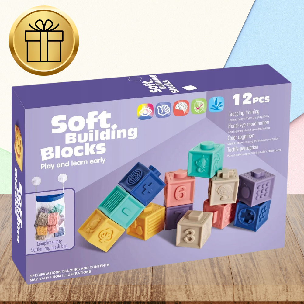 Soft Creative Sensory Blocks for Infants "Numbers", 13 Elements (1)