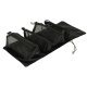 Roll-Up Travel Toiletry Bag 4-in-1 with Detachable Pouches, Large, Black