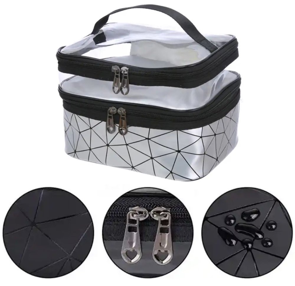 Silver Travel Cosmetic Case (2)