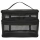 Large Two-Tier Travel Toiletry Bag Cosmetic Organizer, Black