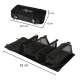 Roll-Up Travel Toiletry Bag 4-in-1 with Detachable Pouches, Large, Black
