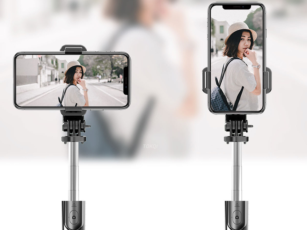 Selfie Stick with Tripod Telescopic Stand and Bluetooth RC, Black (1)
