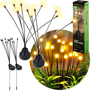 Ilumen LS-101 Solar Firefly Lights, Set of 2, Outdoor Garden LED Decor