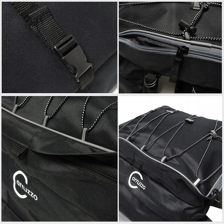 Carruzzo FIT PRO Double-sided Comfortable Bicycle Bag on the Trunk, Black (2)