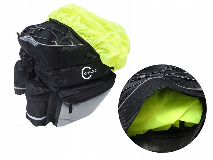 Carruzzo FIT PRO Double-sided Comfortable Bicycle Bag on the Trunk, Black (3)