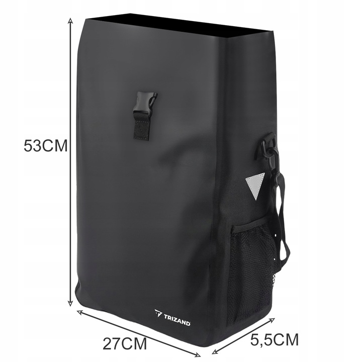 TRIZAND Waterproof Bicycle Bag Trunk Pannier 15L, Black (2)