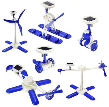 Educational solar construction set 6-in-1, blue