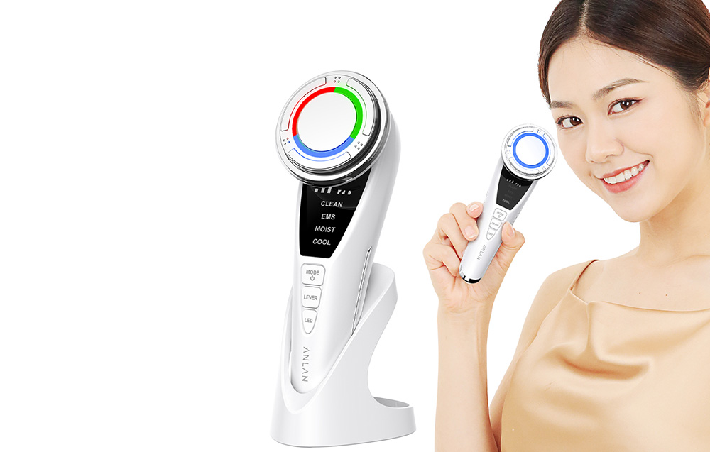 Ultrasonic facial massager with light therapy ANLAN 01-ADRY15-001 (0)