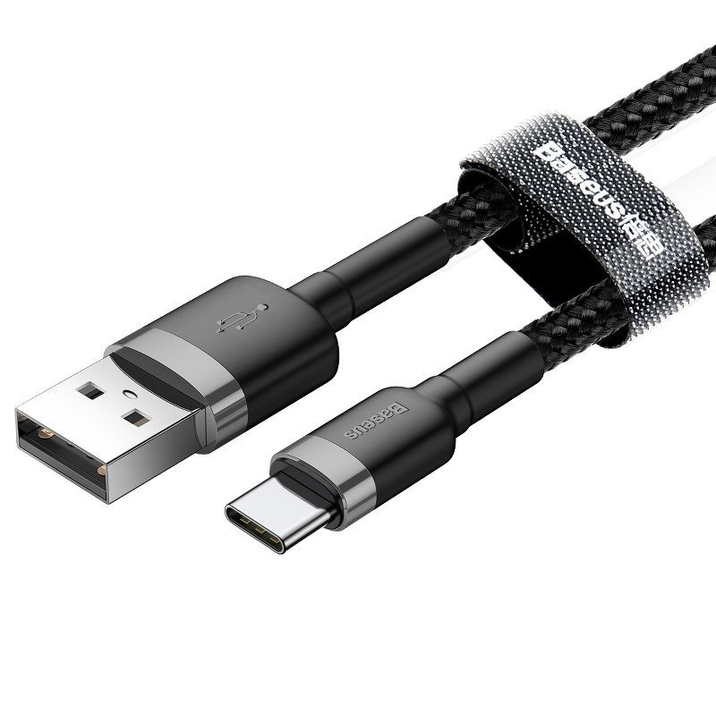 USB to USB-C Cable Baseus Cafule 2A 2m Gray/Black (0)