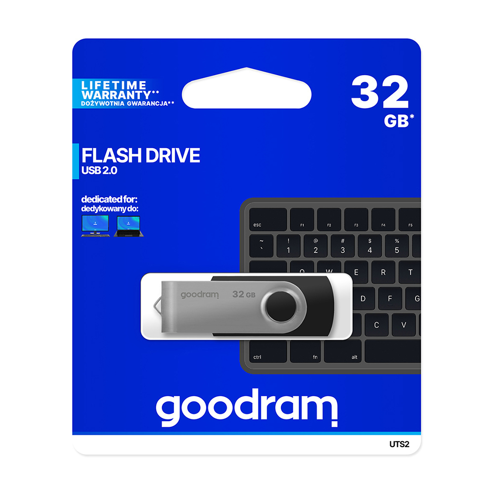 Goodram Twister 32GB USB 2.0 Flash Drive, black