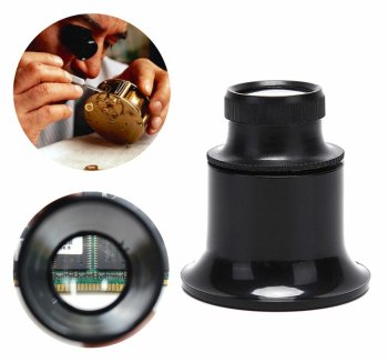 Jeweller's Eye Loupe 20x Magnifier, black