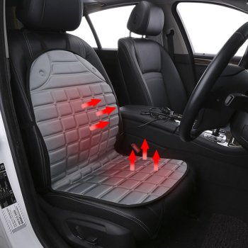 Heated Car Seat Cover Rug Mat, Grey