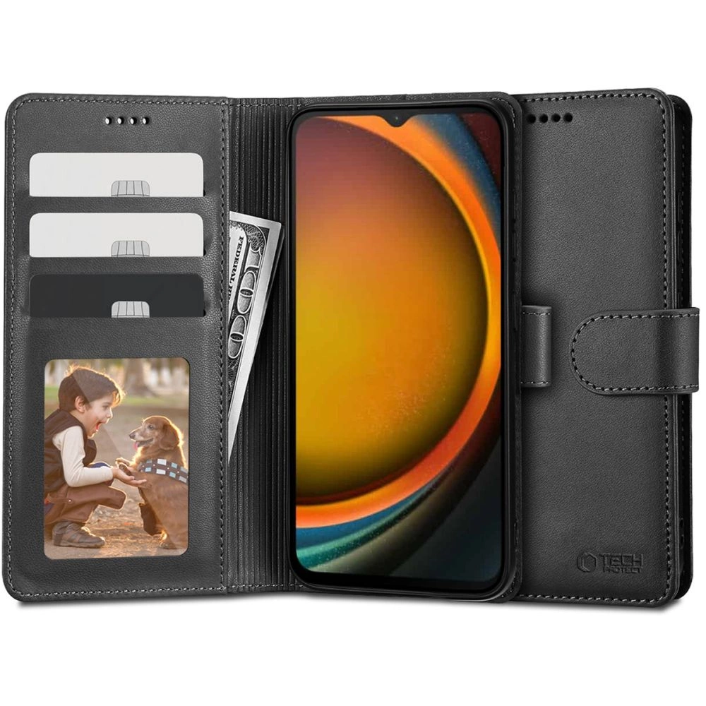 Samsung Galaxy Xcover 7 ( SM-G556B / DS ) Tech-Protect Wallet Book Case Cover, Black