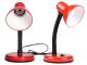 Adjustable School Desk Lamp with Flexible Arm, Night Light, Red