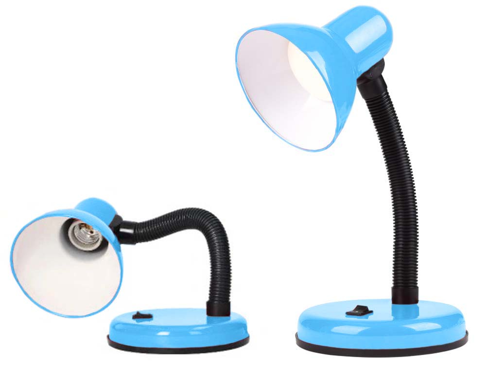 Adjustable School Desk Lamp with Flexible Arm, Blue (0)