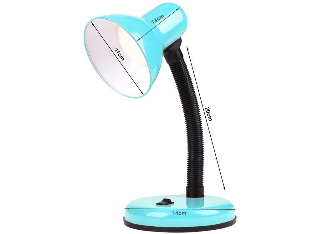 Adjustable School Desk Lamp with Flexible Arm, Blue (3)