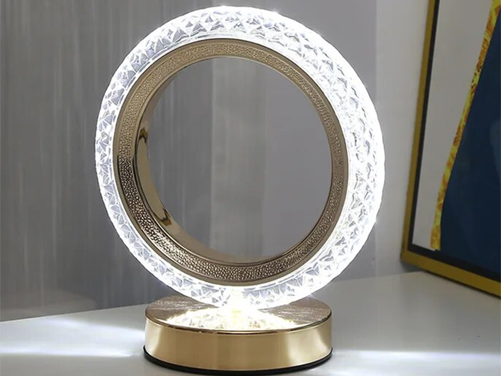 LED RGB Crystal Ring Table Night Lamp with USB Rechargeable Battery (3)