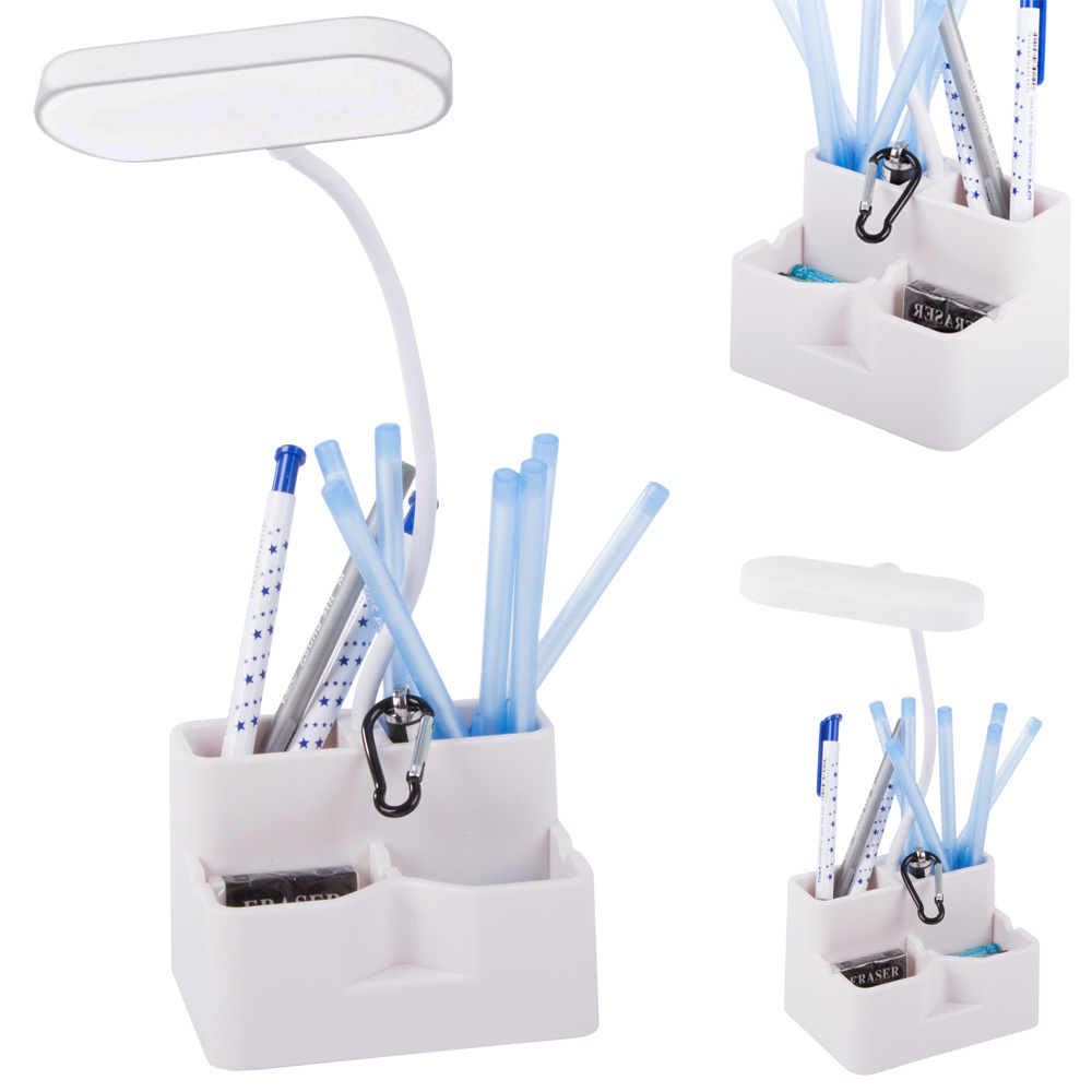 24 LED School Desk Lamp with Organizer, White (0)