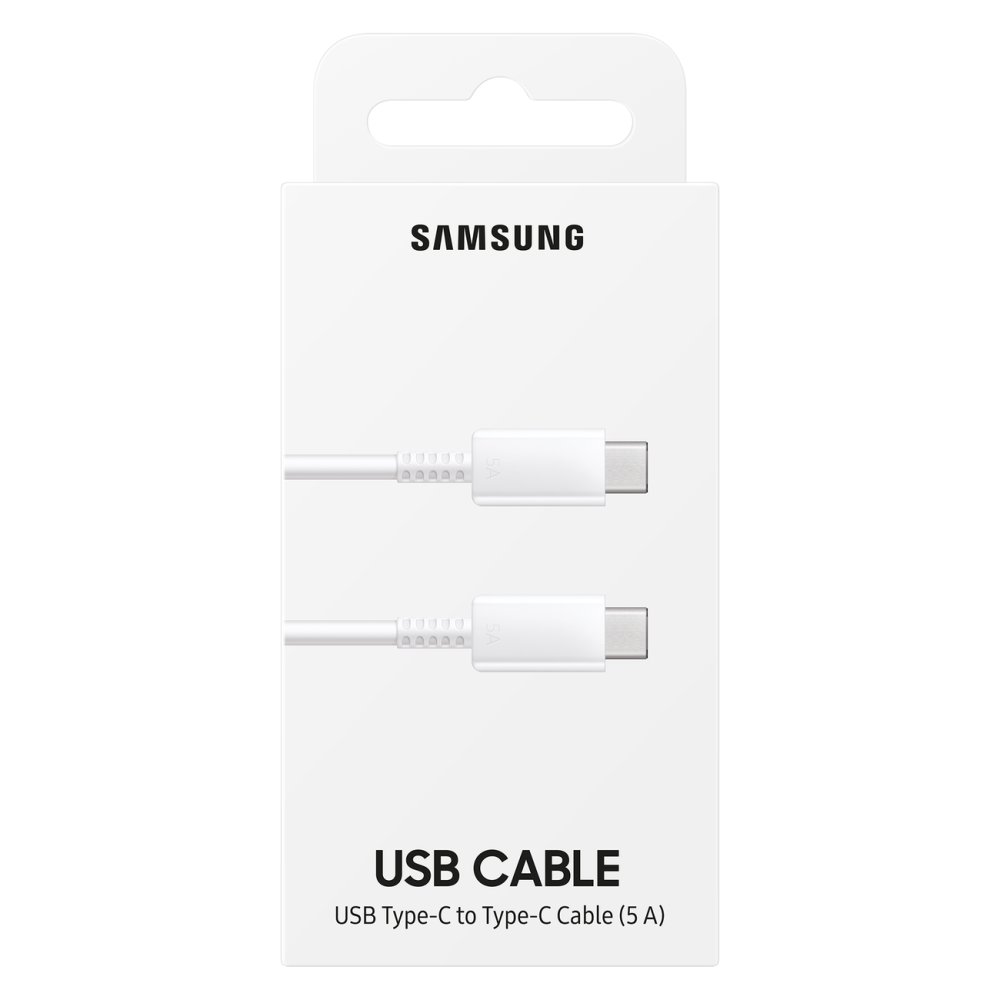 Original Samsung USB Type C - USB Type C Data Charging Cable 5A, 1m, White (EP-DN975BWEGWW) (0)
