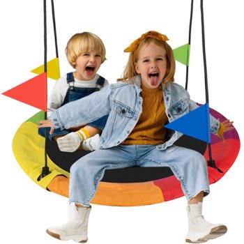 Kruzzel Garden Nest Swing 110cm for Kids and Adults, 150kg Capacity 25284