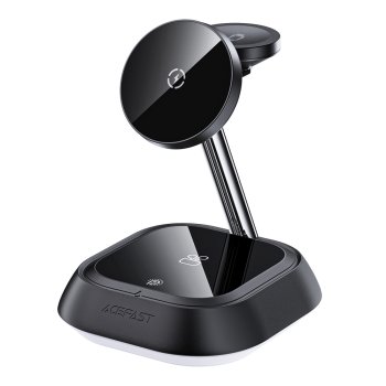 3in1 Acefast E16 15W inductive charging station phone / headphones / watch - black