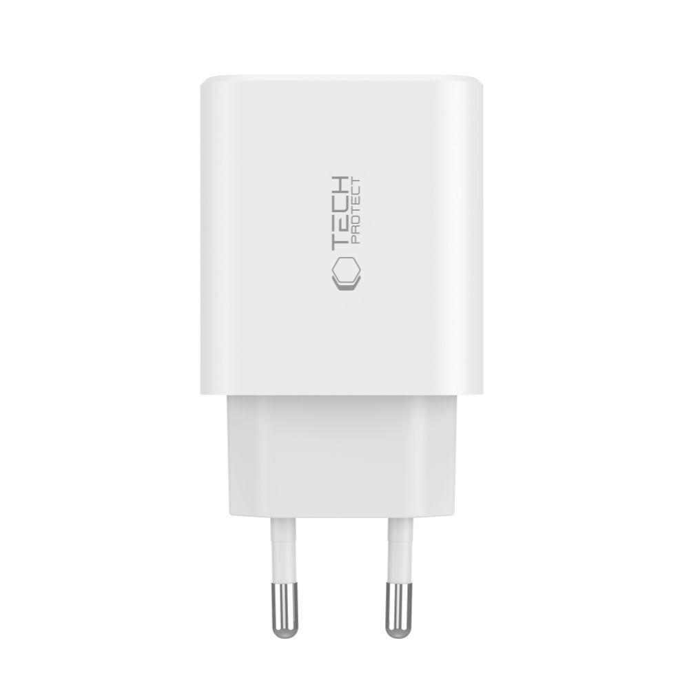 Tech-Protect NC30W charger 2x USB-C PD 30W / USB-A QC 3.0 - white (0)