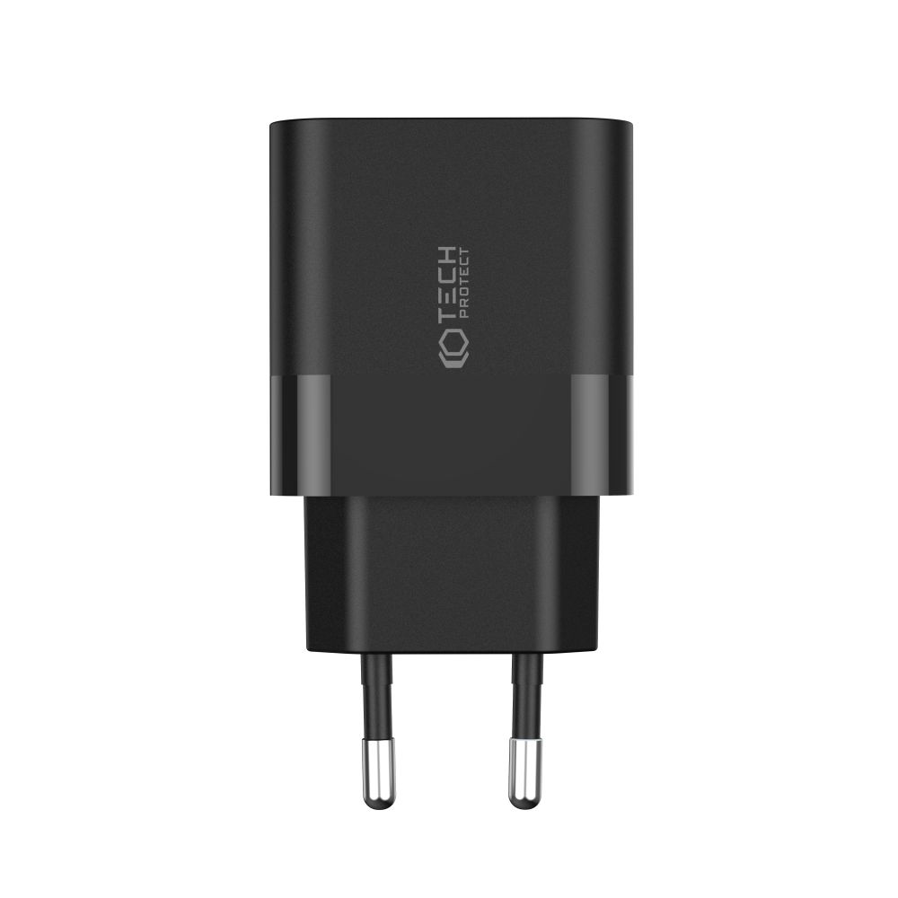 Tech-Protect C20W charger 2x USB-C PD 20W - black (1)