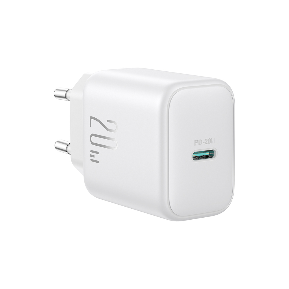 Joyroom JR-TCF20 USB-C PD 20W network charger - white + USB-C / Lightning cable 1m (0)