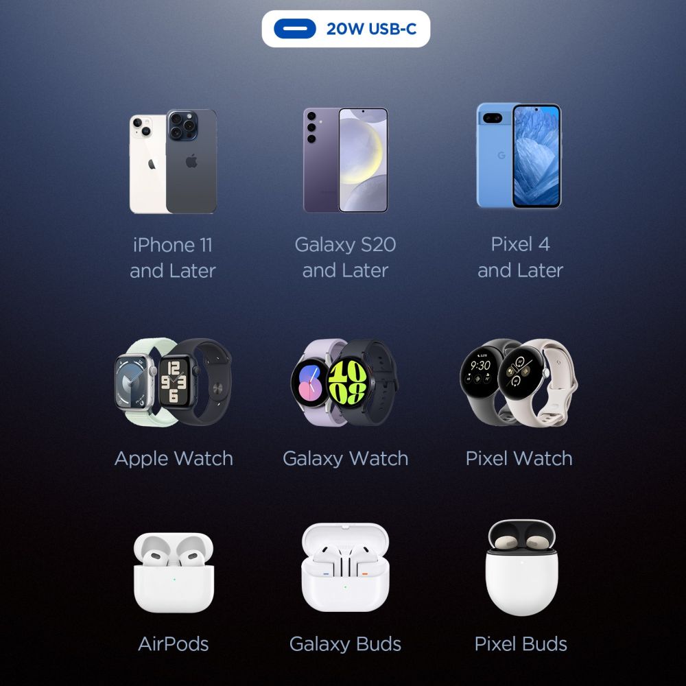 Spigen Essential EE201EU USB-C 20W Wall Charger - Black (3)